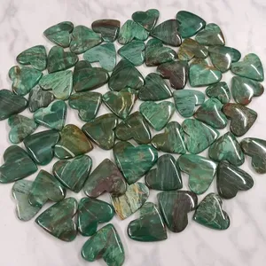 Mejor venta verde frase piedra preciosa corazón piedras preciosas semipreciosas corazones al por mayor