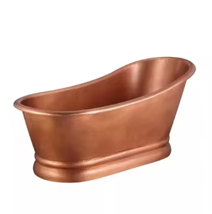 Bañeras de cobre, una combinación perfecta de arte, funcionalidad y durabilidad. La superficie de cobre con propiedades antibacterianas naturales promueve la tranquilidad. - Product Image 2