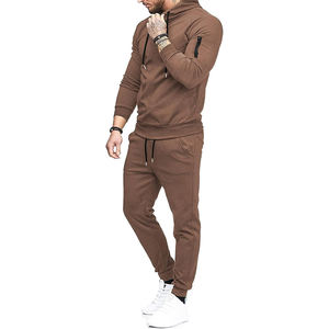 Ensemble pantalons de survêtement et sweat à capuche deux pièces d'hiver de haute qualité pour hommes surdimensionnés et lourds personnalisés survêtements à capuche pour hommes - Product Image 1