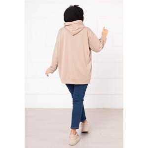 Sweat-shirt à capuche en vison avec poche kangourou pour homme - Product Image 2