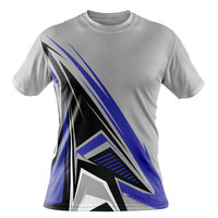 T-shirts pour hommes de haute qualité 100% polyester, sur mesure, imprimés par sublimation numérique, sportifs, à manches courtes, coupe ajustée, col rond, logo sur le devant