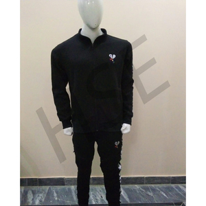 Survêtement décontracté pour hommes Ensemble de 2 pièces Veste à manches longues Pantalon Sweat Suit Fitness Outfit - Product Image 1