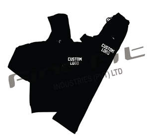 Ensemble de survêtement jogging évasé en molleton de coton respirant deux pièces pour homme, style pakistanais, tenue d'hiver personnalisée, streetwear décontracté - Product Image 2