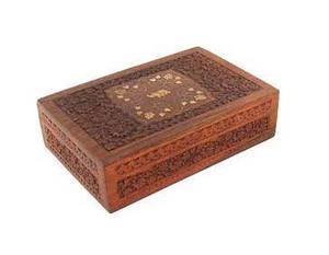 Gran oferta, caja de madera moderna hecha a mano de lujo, artesanías de madera personalizadas con diseño único, caja de madera tallada a mano barnizada de alta calidad - Product Image 5