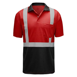 Camiseta de Seguridad de Manga Corta al por Mayor, Camiseta de Trabajo Personalizada, Ropa de Seguridad Reflectante, Cinta de Costura, Polo de Seguridad de Alta Visibilidad - Product Image 1