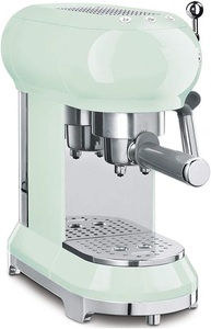 Machine à expresso de style rétro des années 50, vert pastel ECF01PGUS - Product Image 2