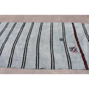 Alfombra Turca Grande, Alfombra Vintage de 4.8x10.8 pies, Alfombra de Lana Azul - Product Image 4