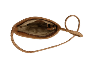 Bolso bandolera de cuero genuino de diseñador para mujer, bolso personalizado con asa tejida de cobre, logotipo hecho a mano con cremallera y flor - Product Image 5