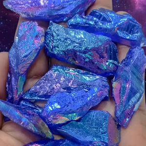 Perles en cristal naturel de qualité supérieure pour la fabrication de bijoux, pierres précieuses naturelles bleues, pierres de guérison noires, quartz cristal - Product Image 2