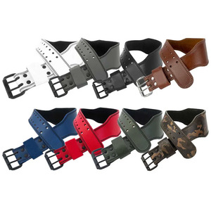 เข็มขัดยกน้ำหนักหนังวัวสำหรับออกกำลังกายยกน้ำหนักปรับแต่งโลโก้ได้ - Product Image 5