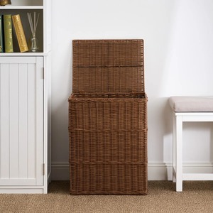 Cesta de lavandería rectangular de mimbre de resina tejida, cesta de almacenamiento hecha a mano, venta al por mayor, ecológica, hecha en Vietnam - Product Image 3