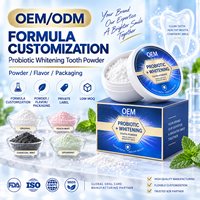 Poudre de blanchiment dentaire antibactérienne et nettoyante pour soins bucco-dentaires probiotiques, personnalisable en usine, vente en gros, élimination des taches