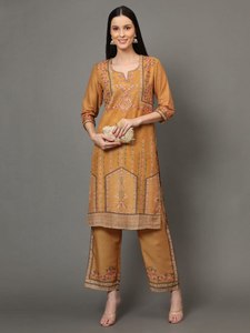 Support/Adulte Design à feuilles persistantes Magnifique à la recherche de rayonne lourde Kurti pour vêtements de festival disponible au meilleur prix de gros - Product Image 2