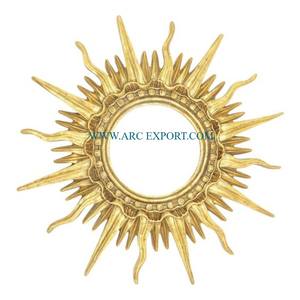 Trabajo martillado chapado en oro moderno hecho a mano latón espejo colgante de pared al por mayor nueva llegada elegante hogar decorativo espejo de pared - Product Image 2