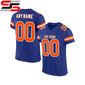 เสื้อเจอร์ซีย์ฟุตบอลอเมริกัน100% ผ้าโพลีเอสเตอร์ระบายอากาศออกแบบโลโก้ได้ตามต้องการ - Product Image 3