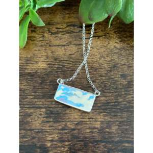 Collier superposé en argent sterling avec turquoise Mohave, fabriqué au sud-ouest - Product Image 5