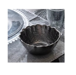 Bol décoratif en aluminium argenté de qualité supérieure Vaisselle classique pour la maison Bol de service alimentaire pour fruits secs Dates Bol à fruits secs - Product Image 1