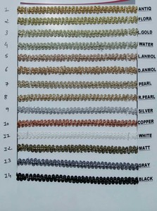 ริบบิ้นแต่งขอบแบบถักเปียเมทัลลิก 14 สี สำหรับงานเย็บปักถักร้อย งานฝีมือ DIY ตกแต่งผ้าส่าหรี ผ้าคลุมไหล่ ประดับด้วยคริสตัล - Product Image 3