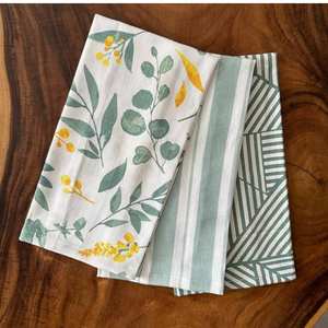 Serviette à vaisselle en coton imprimé attrayante, conçue pour un nettoyage facile, haute absorption, pour le travail ménager quotidien - Product Image 1