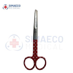 Nouvelle couleur rouge blanc pois Style ciseaux de pansement médical et chirurgical ciseaux logo personnalisable impression OEM & ODM - Product Image 1