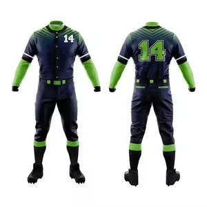 Equipo profesional desgaste uniforme de béisbol conjunto OEM al por mayor de alta calidad transpirable ropa deportiva uniforme de béisbol - Product Image 1