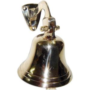 Campana colgante de pared de venta superior campanas de ancla de barco de Latón chapado en oro con campana de mano colgante de cuerda artículo decorativo para el hogar de alta calidad - Product Image 1