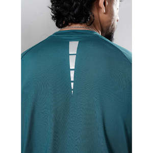 T-shirt uni à manches courtes et col rond pour homme M FITNESS - Vert émeraude, tissu tricoté 300 grammes, imprimé par transfert thermique, séchage rapide - Product Image 5