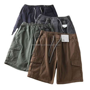 กางเกงขาสั้นผ้าทวิลล์ลำลองสำหรับฤดูร้อน สั่งทำได้ ขายส่ง มีกระเป๋า เหมาะสำหรับทำงาน กางเกงขาสั้นผู้ชายทรงหลวม - Product Image 1