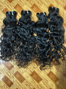 Extensiones de cabello humano Remy virgen camboyano 14 pulgadas suelta onda profunda rizado doble dibujado cabello crudo sin procesar - Product Image 5