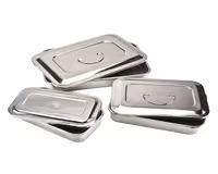 Bandeja Quirúrgica Rectangular de Acero Manual con Tapa, Juego de Instrumentos Reutilizables - Product Image 4