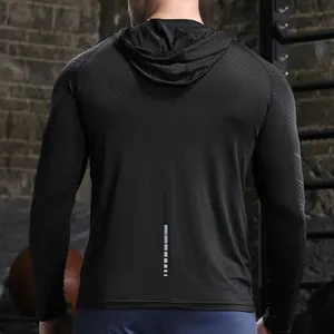 Sudaderas Deportivas para Hombre de Secado Rápido, Manga Larga con Capucha, Ropa Deportiva Masculina para Correr, Sudaderas Casuales de Secado Rápido - Product Image 6