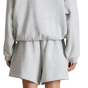 Conjunto de dos piezas de pantalones cortos con capucha para hombre con logotipo personalizado OEM ODM, conjunto de Sudadera con capucha informal holgada deportiva de moda de alta calidad 2025 - Product Image 4