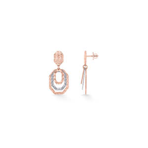 Pendientes Colgantes con Letras, Perlas y Diamantes Chapados en Oro para Regalo de Boda o Fiesta - Product Image 5