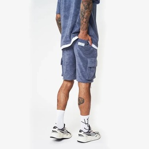 Ensemble de vêtements unisexe pour hommes 100% coton T-shirts et shorts délavés au soleil Vêtements de jogging respirants pour les activités de plein air - Product Image 6