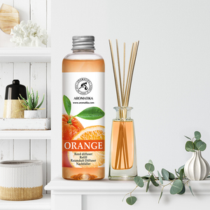 Recharge pour diffuseur d'arômes naturels Aromatika à l'orange, 200 ml, liquide, parfum d'ambiance longue durée, huile pour diffuseur à bâtonnets pour la maison et le bureau - Product Image 4