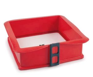 Stampo in silicone con base quadrata in vetro temperato 25 cm (Ibili 875800) - Product Image 1