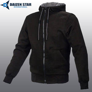 เสื้อฮู้ดซิปผู้ชาย สีพื้น ผ้าฝ้ายฟลีซ 100% ทรงปกติ ใส่สบายสำหรับฤดูหนาว บริการ OEM ด้านหน้า น้ำหนัก 420 กรัม สตรีทแวร์ ลายดิจิตอล - Product Image 3