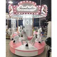 Nouveau design personnalisé manège en métal avec musique et miroir lumineux Carrousels Kids 'Fairground Carrousel for Sale