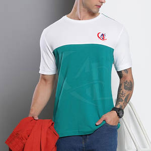 เสื้อยืดคอกลมสำหรับผู้ชายผ้าคอตตอนใส่บนถนนปรับแต่งโลโก้ได้ - Product Image 2