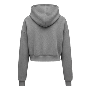 Sweat-shirt à capuche en molleton de coton lourd en gros, sweat-shirt à capuche zippé pour femmes, logo personnalisable - Product Image 4