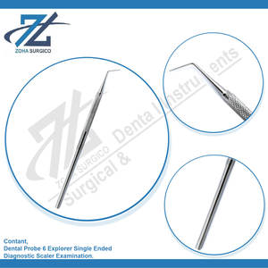 Sonda Dental 6 Exploradores, Set de Exploración Dental de Diagnóstico de un Solo Extremo, Instrumentos Quirúrgicos Clase I, Garantía de 3 Años - Product Image 4