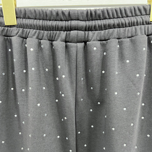 Survêtement décontracté unisexe 2025 avec strass, en coton basique, avec pantalon de jogging - Product Image 5