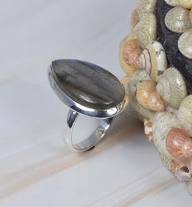 Natural Labradorite 925 Sterling Silver Gemstone Ring <b>Handmade</b> <b>Jewelry</b> February Birthstone Pear Shape Gift for Birthday - Product Image 3