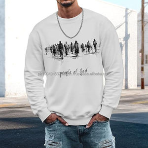 Sudaderas de Forro Polar Bordadas de Moda para Invierno, Unisex, Casuales, de Manga Larga, Cuello Redondo, Corte Holgado, Estilo Oversize - Product Image 4