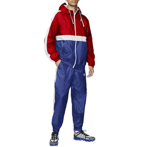 Chándal cortavientos de invierno para hombre, verano, nailon, poliéster, liso, teñido, colores sólidos con cuello con capucha - Product Image 2