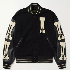 Veste universitaire homme surdimensionnée de qualité supérieure, personnalisable, chaude pour l'hiver, écologique, motif lettres style urbain, commande en gros bienvenue - Product Image 6