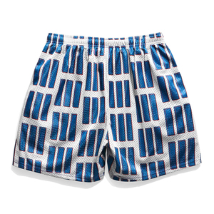 Wholesale Summer Fashion Printing Sublimated Breathable Quick Dry 100% Polyester Mesh Shorts High Street Style <b>Elastic</b> Men - Product Image 4