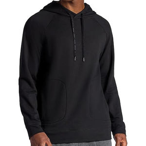 เสื้อฮู้ดดี้สีพื้น ดีไซน์ทันสมัยสำหรับผู้ชาย ผลิตตามสั่งจำนวนมาก สไตล์สตรีทแวร์ โลโก้ด้านหน้า ราคาถูก - Product Image 1