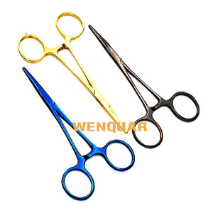 2 Types Hemostatic Forceps Surgical <b>Clamps</b> Multicolor Straight Curved Medical-Grade Stainless Steel Manual Tool Wenquar Surgical - Product Image 3