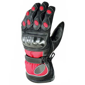 Guantes de Motociclismo de Cuero de Alta Calidad al por Mayor, Guantes de Carreras con Protección Completa para los Dedos y Puño Largo - Product Image 5